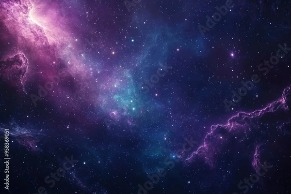 Obraz background with stars, space galaxy background, background with space, galaxy in the space with stars, ai