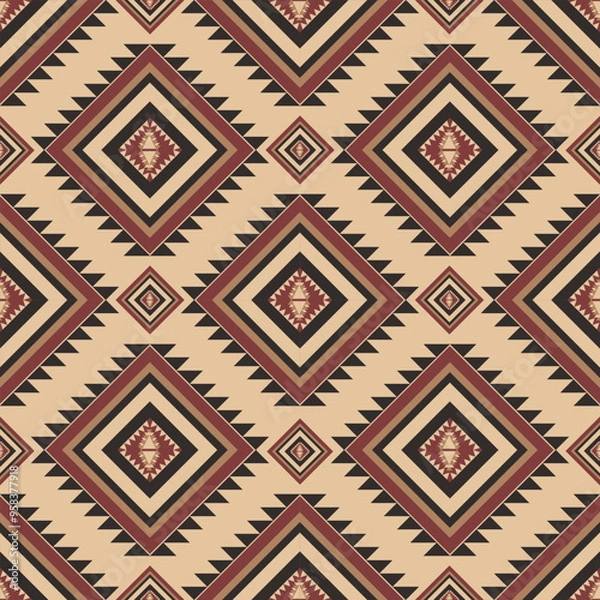 Obraz Vintage Ethnic patterns seamless background embroidery.