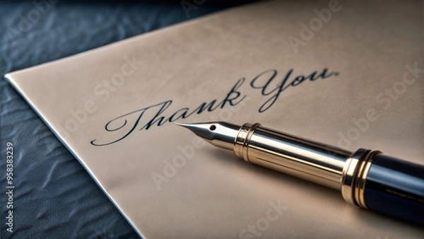 Obraz thank you note and pen