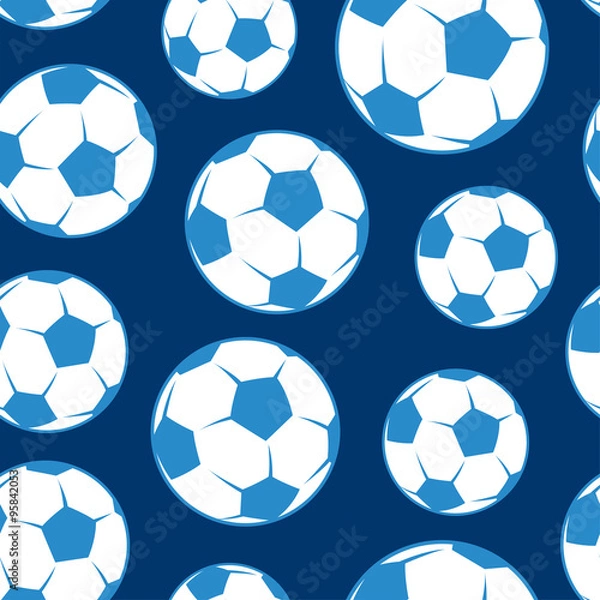 Fototapeta Soccer ball seamless pattern