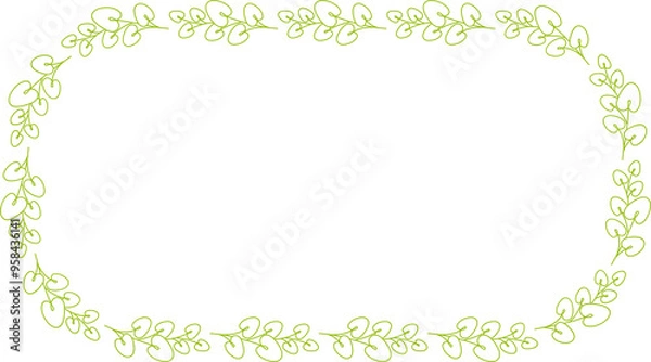 Obraz Decorative Floral Frame Line Illustration
