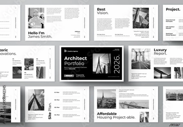 Fototapeta Architect Portfolio Presentation Template
