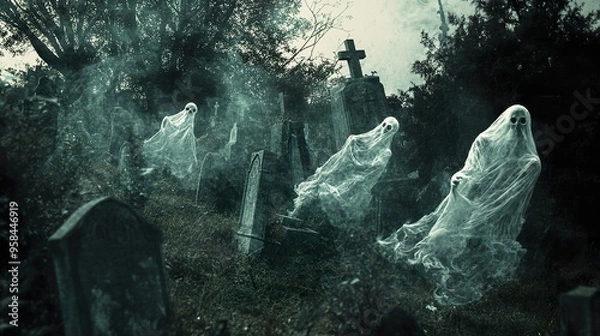 Obraz Ghosts in the graveyard
