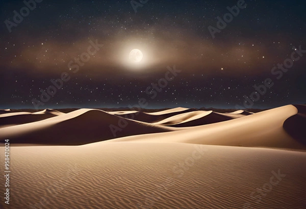 Obraz desert in the night