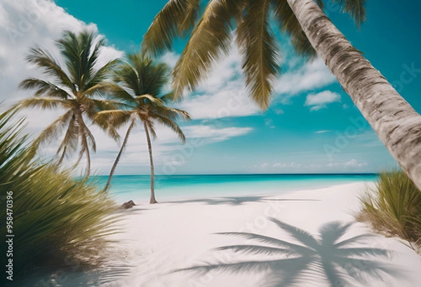 Obraz palm tree on the beach
