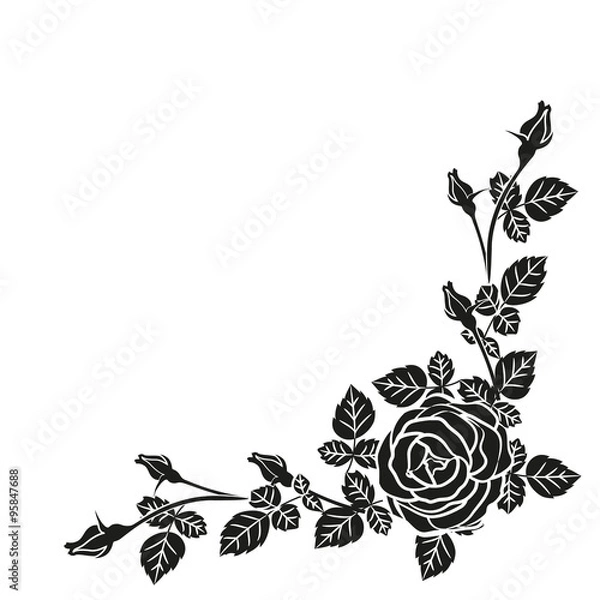 Obraz border of floral pattern