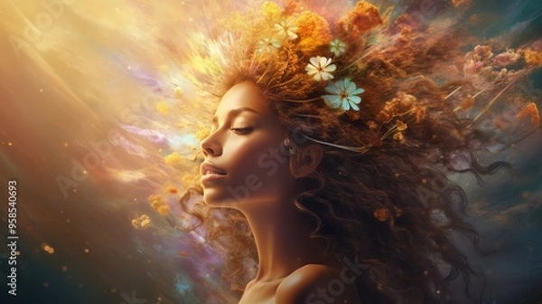 Obraz Energy woman, healing feminity