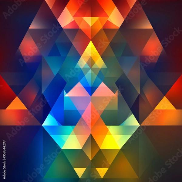 Fototapeta Geometric abstract design with color gradients.Geometric abstract design with color gradients.Geometric abstract design with color gradients.