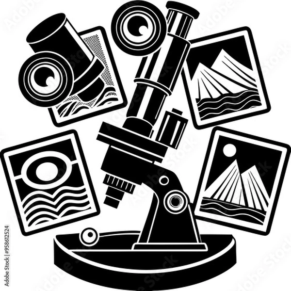 Fototapeta illustration of a microscope
