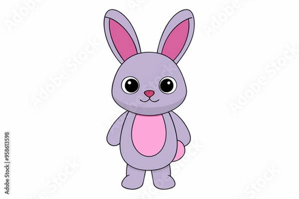 Fototapeta Rabbit cartoon isolated