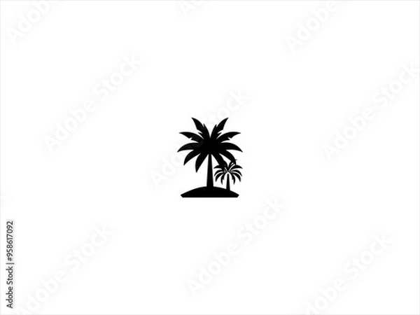 Fototapeta plam tree logo vector