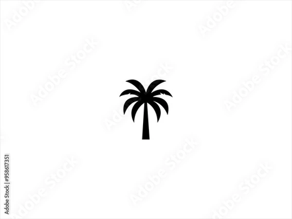 Fototapeta plam tree logo design 