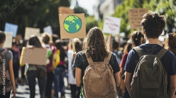 Obraz Youth Protest for Environmental Awareness