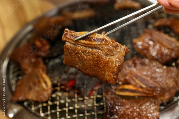 Obraz Korean bbq. LA marinated beef ribs