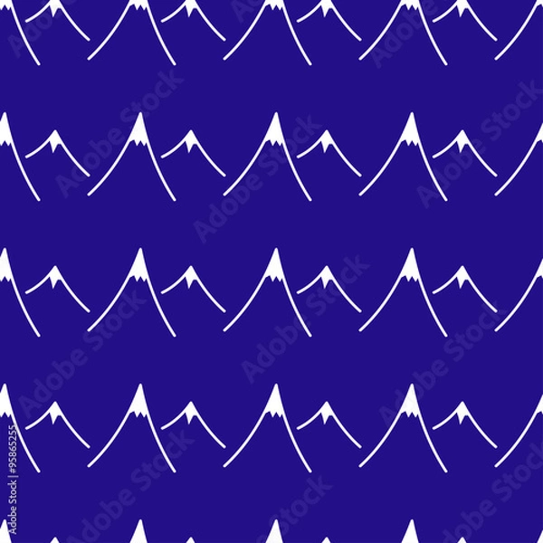 Fototapeta Mountains seamless pattern background