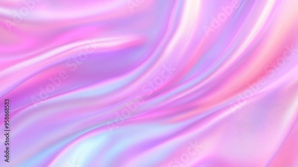 Fototapeta A pink and purple fabric with a wave pattern