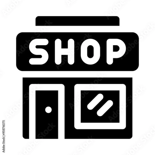 Obraz storefront glyph icon