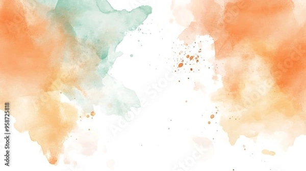 Fototapeta Vibrant Watercolor Background with Soft Hues Perfect for Creative Projects