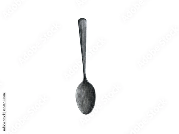 Fototapeta Spoon drawn vector
