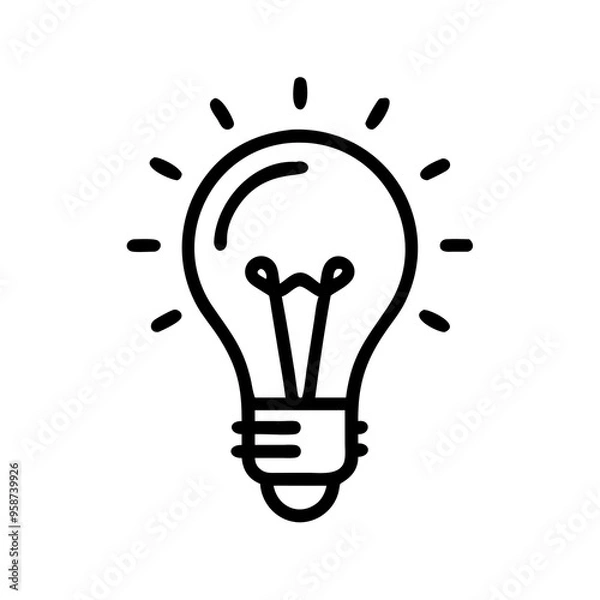 Fototapeta light bulb icon