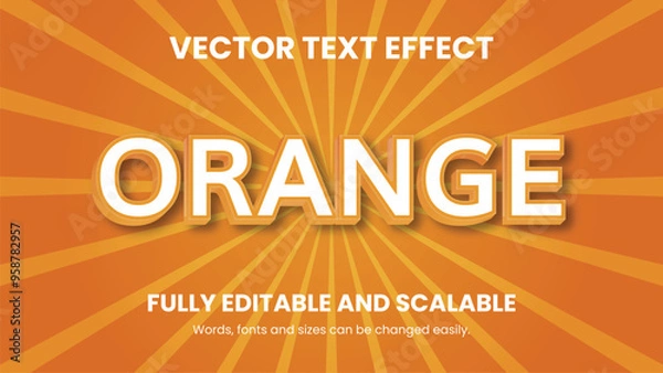 Obraz Vector 3D Text Effect Design