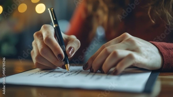 Obraz Thanksgiving creative writing workshop with diverse participants writing poems and short stories about gratitude