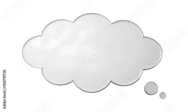 Obraz Cloud-shaped wall mirror for modern decor transparent