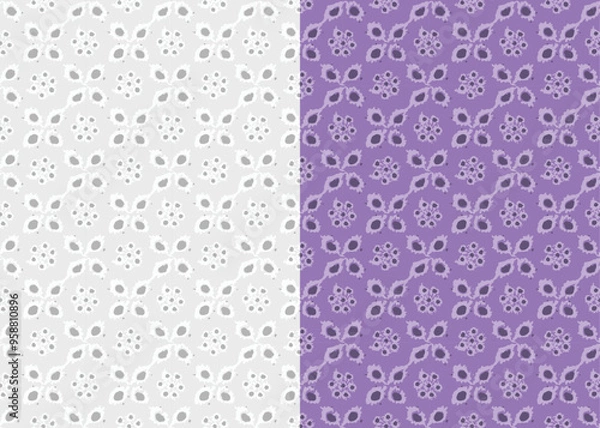 Fototapeta SELF EMBROIDERED TEXTURE DESIGN FABRIC HAKOBA FABRIC SCHIFFLI FABRIC IN VECTOR FILES