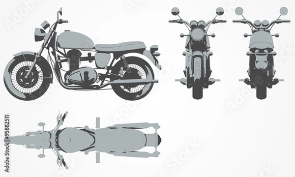Obraz Front, top, back and side chopper projection