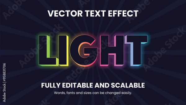 Obraz Vector 3D Text Effect Design