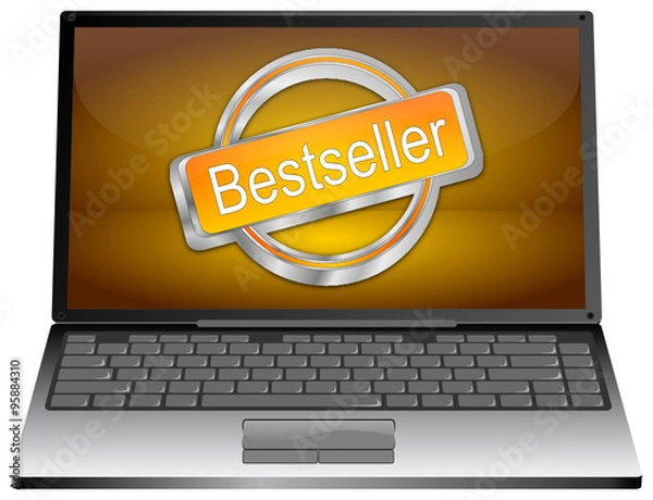 Obraz Laptop computer with Bestseller button
