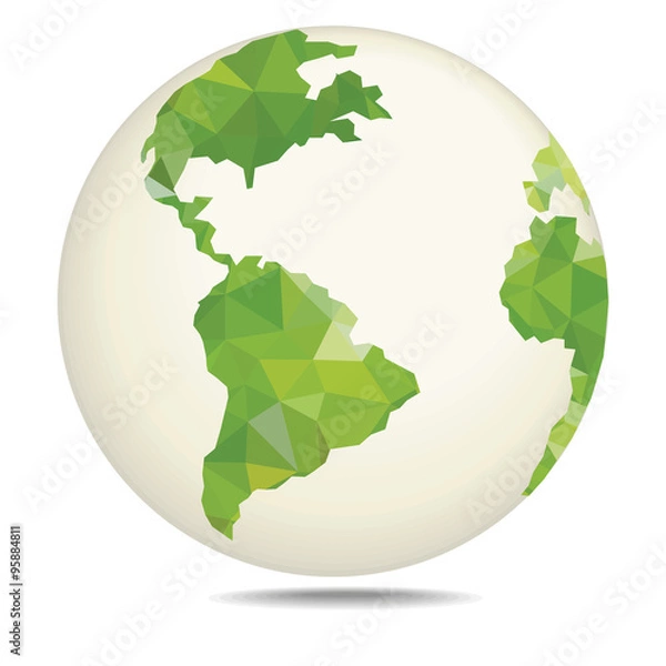 Obraz Vector polygonal style illustration of earth.