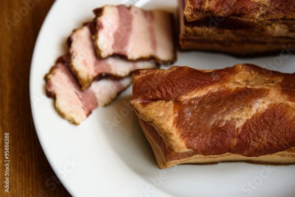 Fototapeta smoked pork ribs