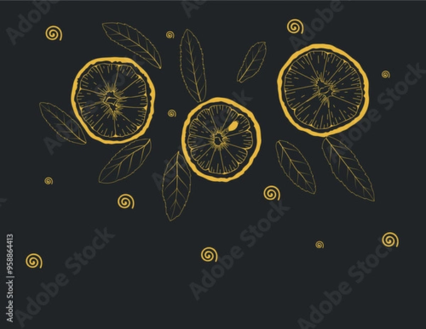 Obraz lemon and leaf