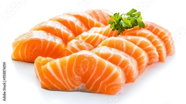 Fototapeta Sashimi on white.