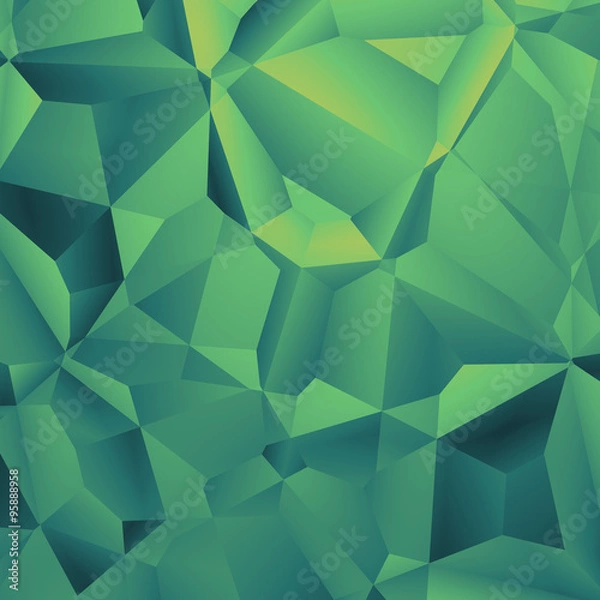 Obraz Green polygon background