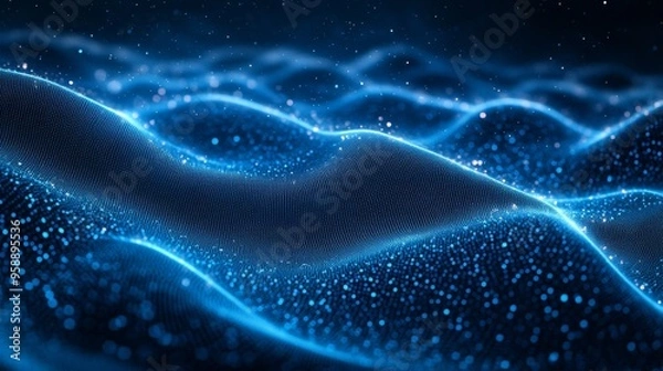 Fototapeta Abstract Digital Wave Form