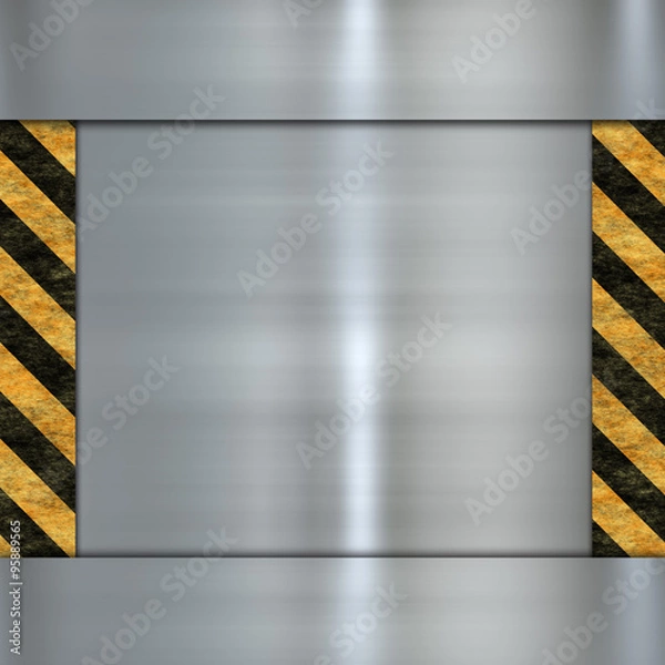 Obraz Metal warning sign