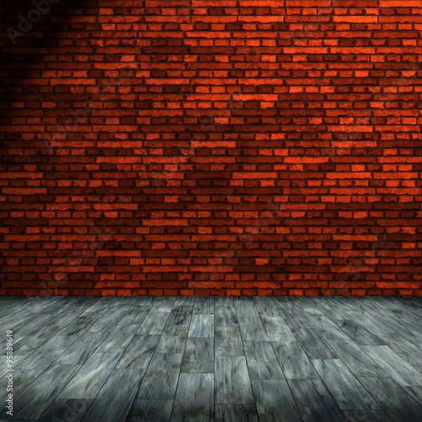 Obraz Grunge room design with brick wall