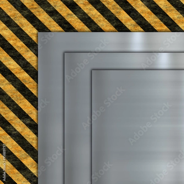 Obraz Metal warning sign