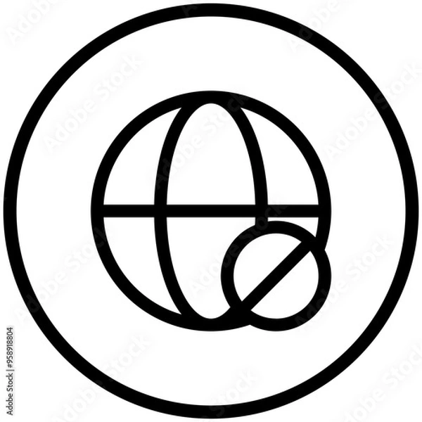 Fototapeta block website icon