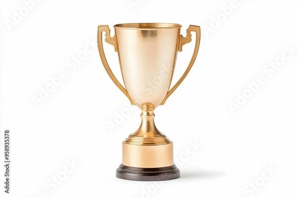 Fototapeta A shiny gold trophy symbolizes achievement and success, perfect for celebrating victories and accomplishments in various events.