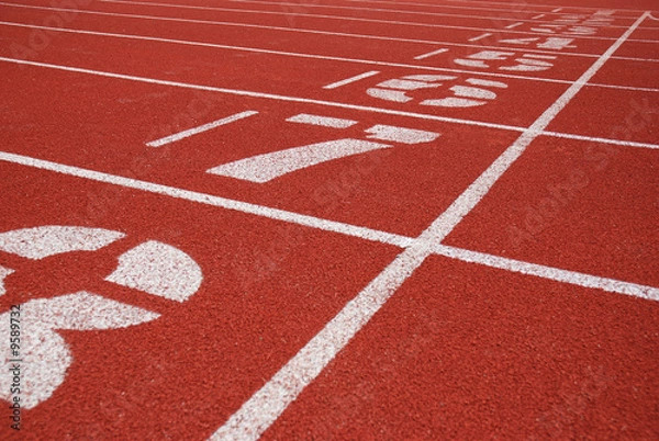 Fototapeta finish line of running tracks
