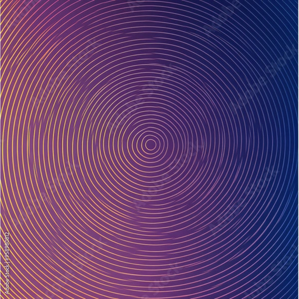 Fototapeta  A dynamic pattern of concentric circles with gradient fills. 