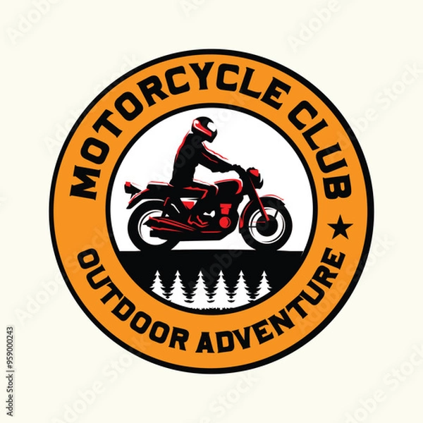 Obraz motorcycle club image and vector 
