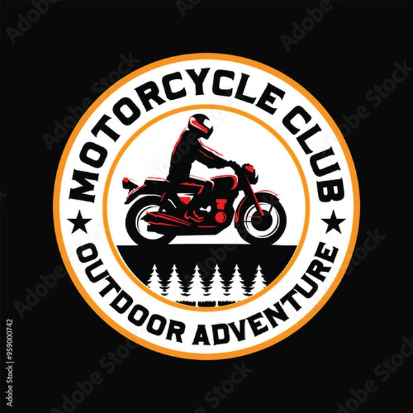 Fototapeta motor club logo and vector 