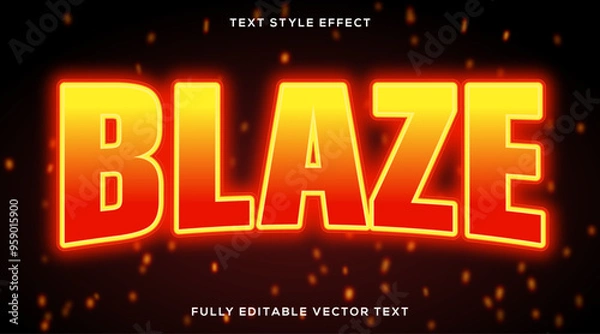 Fototapeta Blaze Text Effect