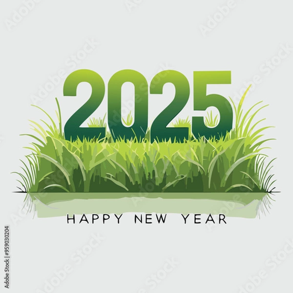 Obraz Happy New Year 2025 Vector Typography