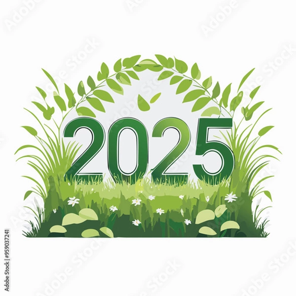 Obraz Happy New Year 2025 Vector Typography