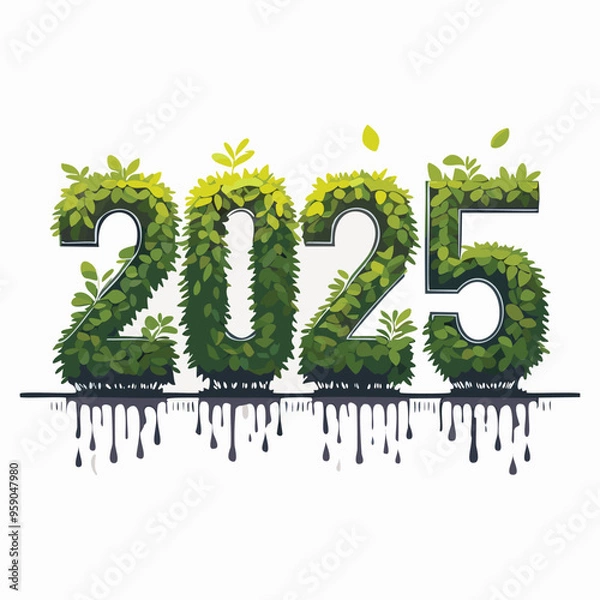 Obraz Happy New Year 2025 Vector Typography